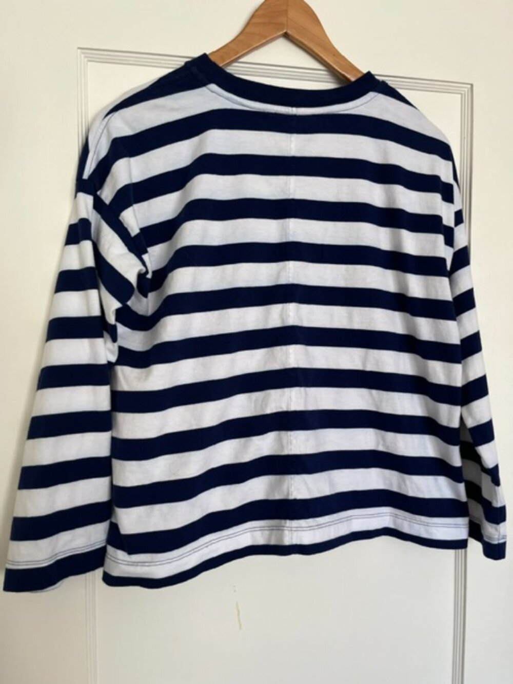 Madewell Oversized Long-Sleeve Striped Crewneck Tee | Size XS - Picture 5 of 8